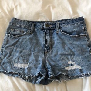 Distressed Jean shorts